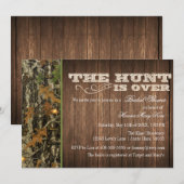 Invitation La chasse est au-dessus d'invitation de Fête de la (Devant / Derrière)