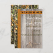 Invitation La chasse est au-dessus d'invitation de Fête de la (Devant / Derrière)