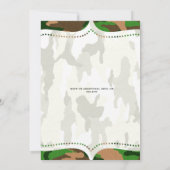 Invitation "La chasse est finie" Dîner de répétition en Camo  (Dos)