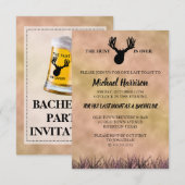 Invitation La Chasse est Finie Enterrement de Vie de Garçon (Devant / Derrière)