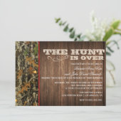 Invitation La chasse est terminée (Debout devant)