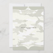 Invitation "La chasse est terminée" douche de couple camoufla (Dos)