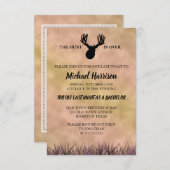 Invitation La chasse est terminée Enterrement de vie de garço (Devant / Derrière)