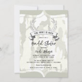 Invitation "La chasse est terminée" Fête des mariées rustique (Devant)