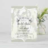 Invitation "La chasse est terminée" Fête des mariées rustique (Debout devant)