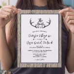 Invitation "La chasse est terminée" Rustic Antler Barnwood Ma<br><div class="desc">La Chasse Est Sur Le Cerf Antler Typographie Barnwood Motif Mariage Deer Buck Wedding Invitations - Whimsical Rustic Vintage Wedding Wedding Invitations. Veuillez le personnaliser avec votre propre occasion de texte-en conséquence ou cliquez sur le bouton "Customiser" pour aller à l'outil de conception où vous pouvez ajouter du texte, modifier...</div>