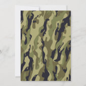 Invitation "La chasse est terminée" Rustique Antler Camo Mari (Dos)