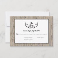 "La chasse est terminée" Rustique Antler Mariage e