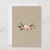 Invitation "La chasse est terminée" Rustique Boho Floral Mari (Dos)