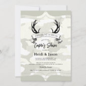 Invitation "La chasse est terminée" Rustique Camo Couple's do (Devant)