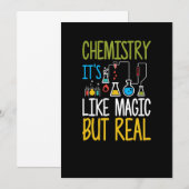 Invitation La chimie c'est comme la magie mais vraiment drôle (Devant / Derrière)