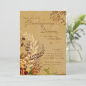 Invitation La chute laisse le dîner de thanksgiving (Debout devant)