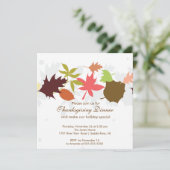 Invitation La chute laisse le dîner de thanksgiving (Debout devant)