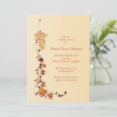 Invitation La chute laisse l'invitation faisante le coin (Debout devant)