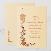 Invitation La chute laisse l'invitation faisante le coin (Devant / Derrière)