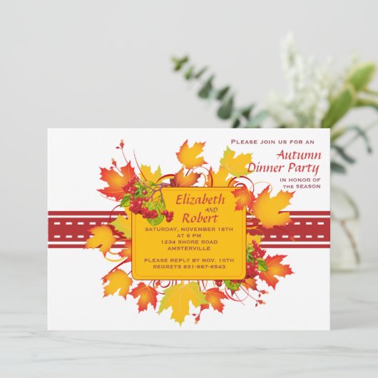 Invitation La chute pique l'invitation (Debout devant)