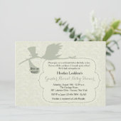 Invitation La cigogne est sur le chemin que le genre (Debout devant)