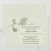 Invitation La cigogne est sur le chemin que le genre (Devant / Derrière)