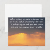 Invitation La citation de Bouddha inspire la motivation (Devant / Derrière)