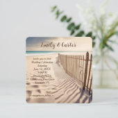 Invitation La clôture de mariage de plage (Debout devant)