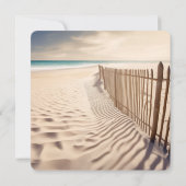 Invitation La clôture de mariage de plage (Dos)