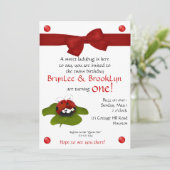 Invitation La coccinelle jumelle l'invitation de la partie #3 (Debout devant)