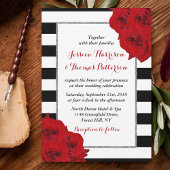 Invitation La Collection de Mariage Chic Moderne Luxe - Roses