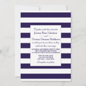 Invitation La collection de Mariages à rayures de la marine m (Devant)