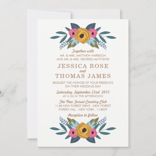 Invitation La collection de Mariages blancs à couronne de fle (Devant)