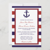 Invitation La collection de Mariages d'Ancres nautiques Red & (Devant)