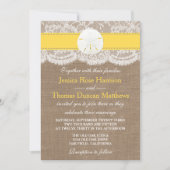 Invitation La collection de mariages de plage de sable jaune (Devant)