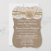 Invitation La collection de mariages de plage de sable rustiq (Devant)