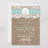 Invitation La collection de mariages de plage de sable turquo (Devant)