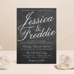 Invitation La collection de Mariages de tableau de bord éléga<br><div class="desc">La Collection Mariage Chalboard Fancy  Collection Mariage Faire-part Invitations. Veuillez cliquer sur le bouton "Customiser" pour modifier la disposition du libellé.</div>