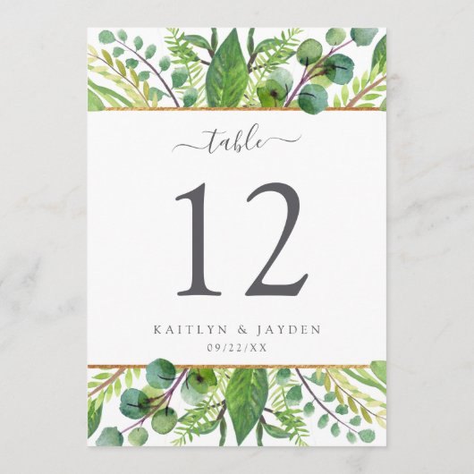 Invitation La collection de Mariages de verdure et d'or n° de (Dos)