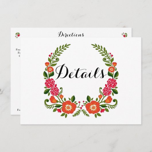 Invitation La collection de Mariages d'été de Bohême (Devant / Derrière)