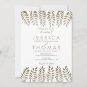 Invitation La collection de Mariages Monochrome Fern Woodland (Devant)