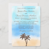 Invitation La collection de mariages Watercolor Beach (Devant)