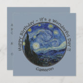 Invitation La collection d'objets de la soirée étoilée de van (Devant / Derrière)