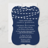 Invitation La Collection Mariage Bleu Marine Lights (Devant)