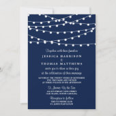 Invitation La Collection Mariage Bleu Marine Lights (Devant)