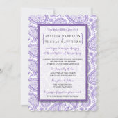 Invitation La collection Mariage moderne Paisley - Purple (Devant)