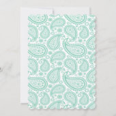 Invitation La collection Mariage moderne Paisley - Vert (Dos)