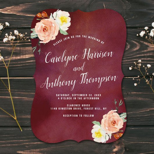Invitation La Collection Mariage Romance In Bloom