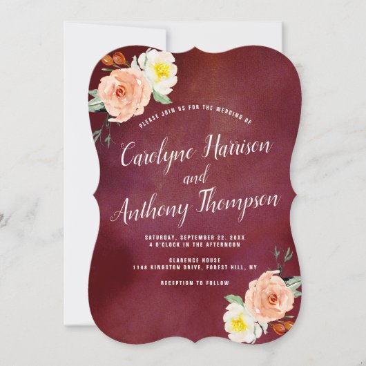 Invitation La Collection Mariage Romance In Bloom (Devant)
