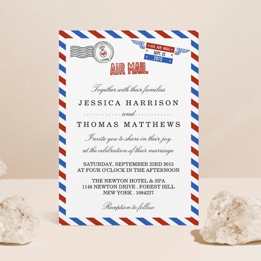 Invitation La collection moderne de Mariages Airmail