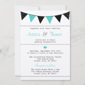 Invitation La collection moderne de Mariages Bunting Turquois (Devant)
