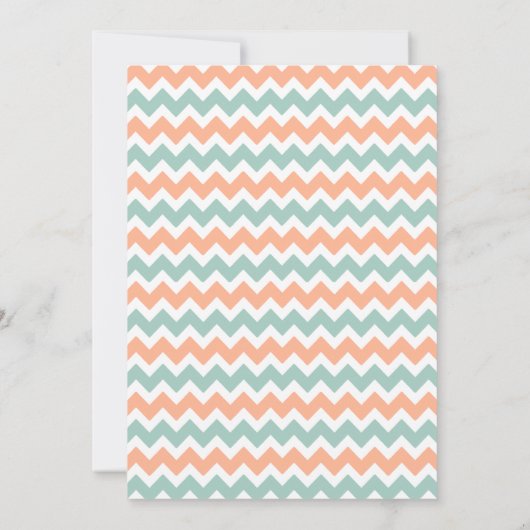 Invitation La collection moderne de Mariages Chevron Peach &  (Dos)