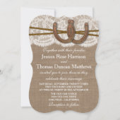 Invitation La collection Rustic Horseshoe Mariage (Devant)