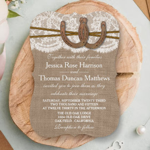 Invitation La collection Rustic Horseshoe Mariage